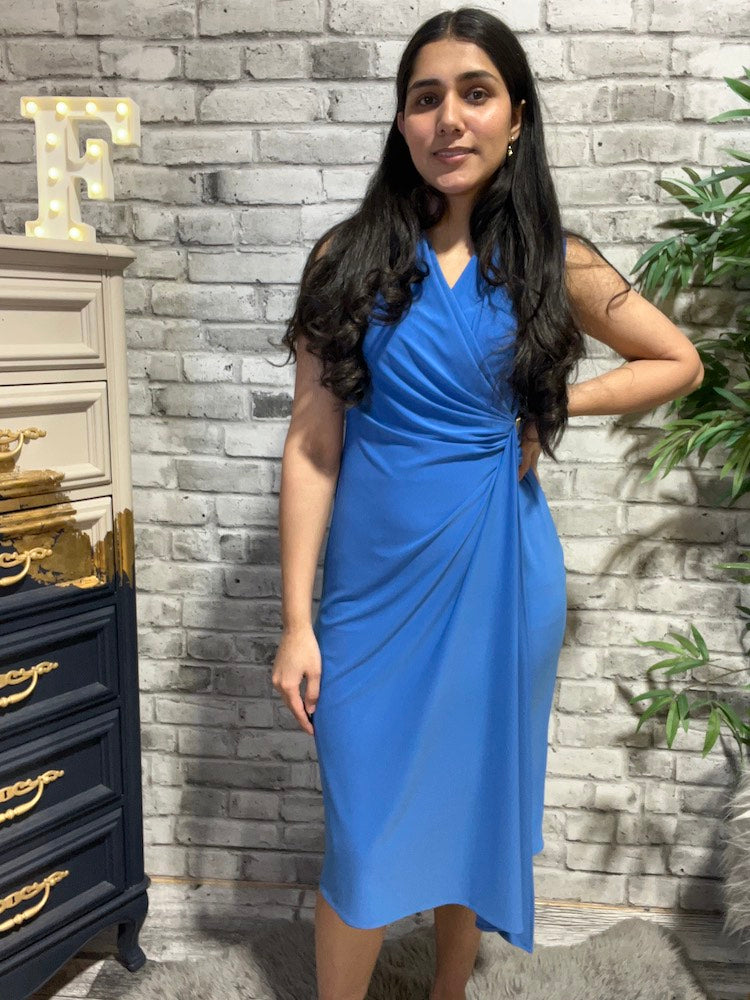 joseph ribkoff dresses Silky Knit Sleeveless Wrap Dress| Joseph Ribkoff Style: 251278