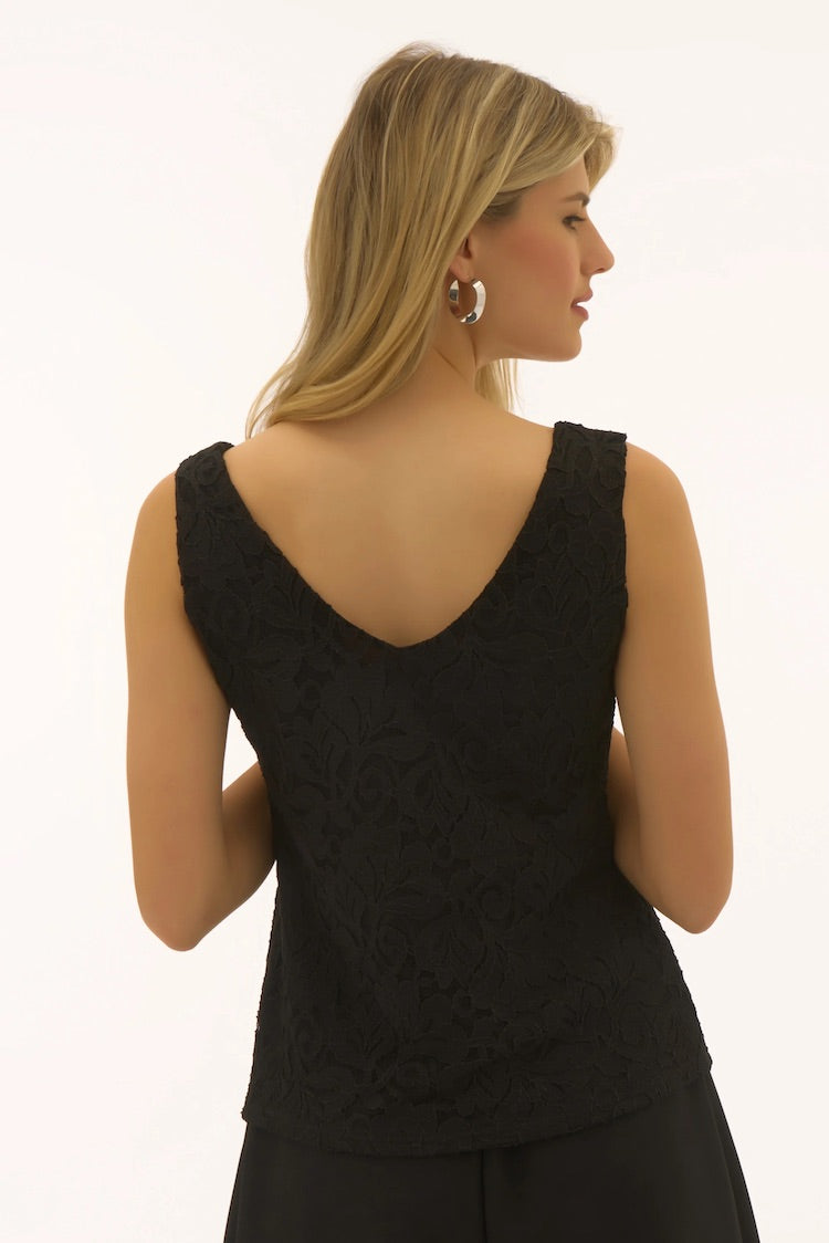 Floral Lace V-neck Pullover