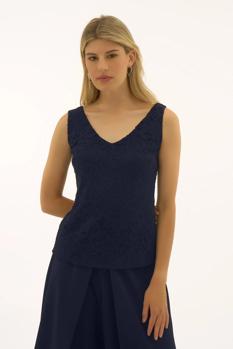 Floral Lace V-neck Pullover