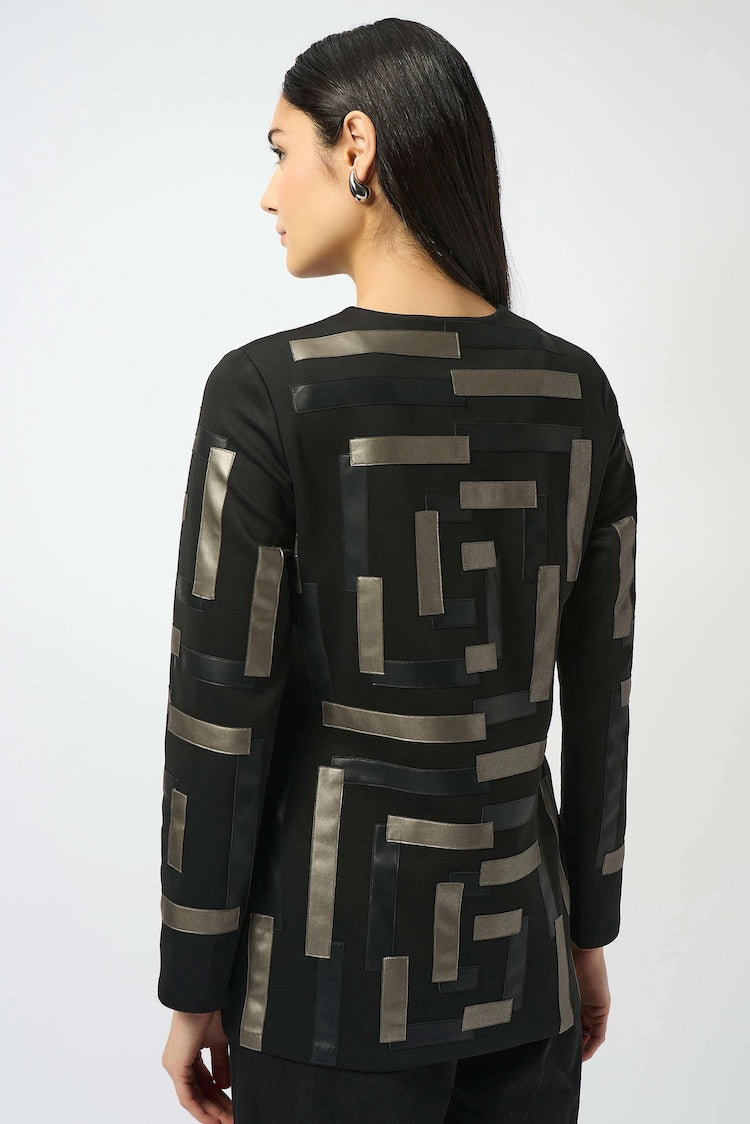Geometric Long-sleeve Formal Shirt