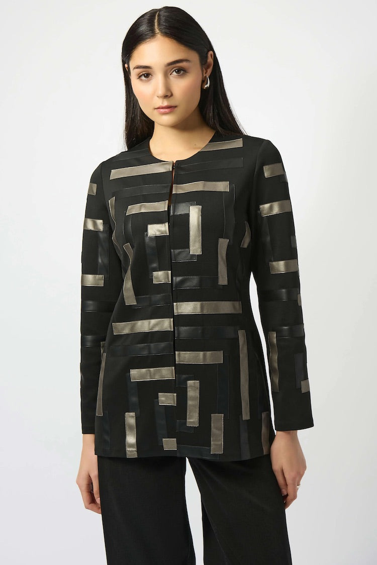 Geometric Long-sleeve Formal Shirt
