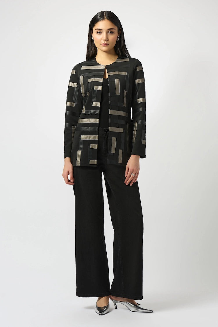 Geometric Long-sleeve Formal Shirt