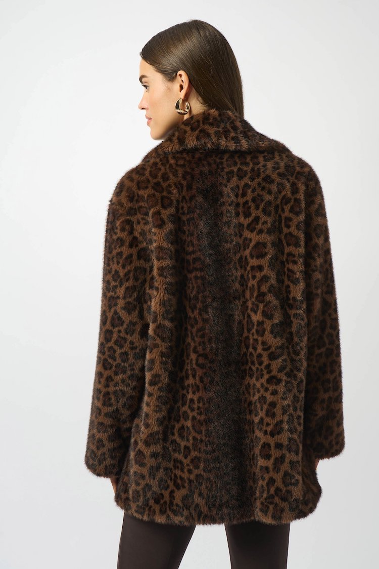 Leopard Print Faux Fur Coat