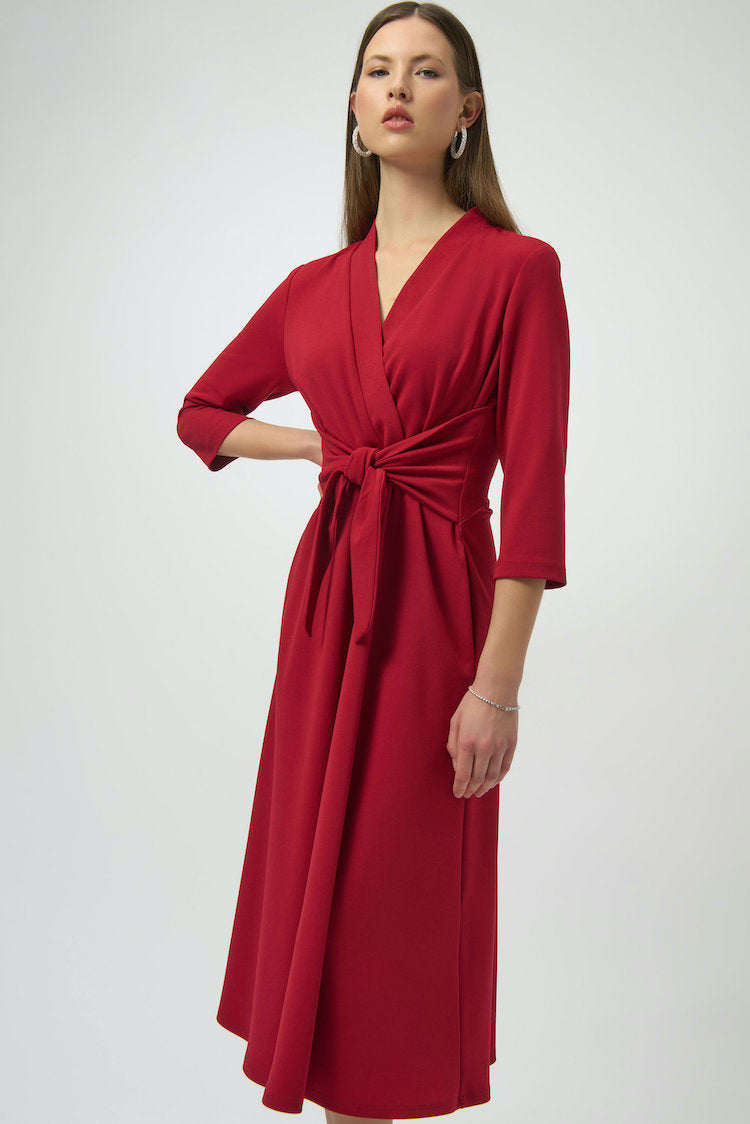 Formal Wrap Midi Dress