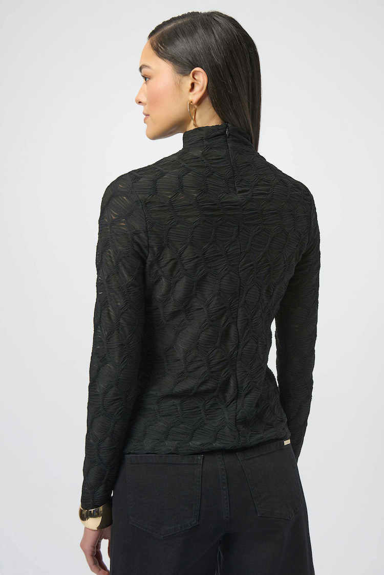 Chic Textured High Neck Pullover