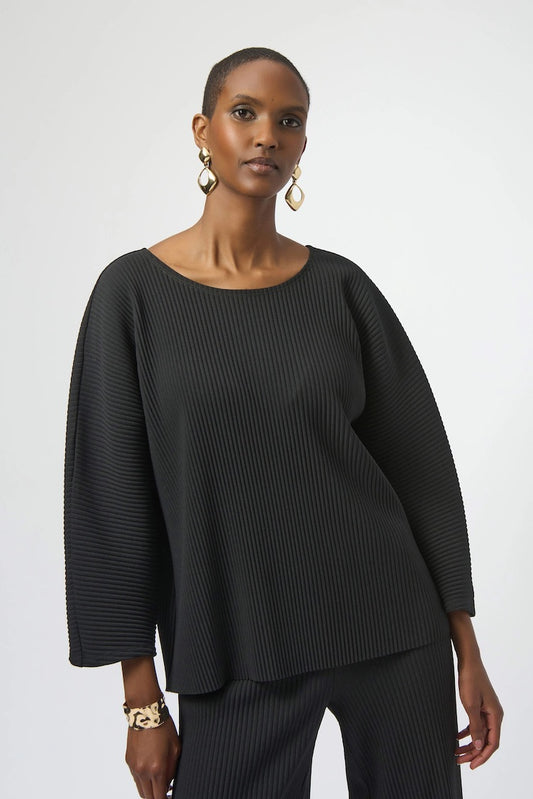 Pleated Scuba Crepe Boxy Top