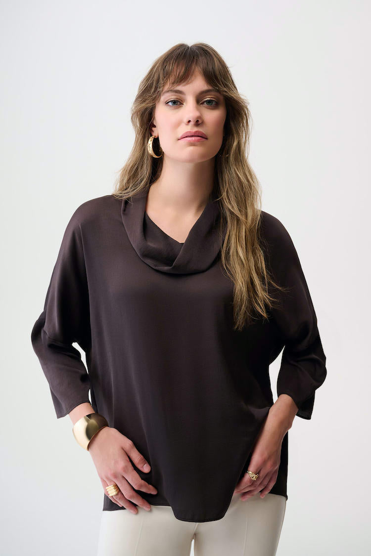 Satin Cowl Neck Top