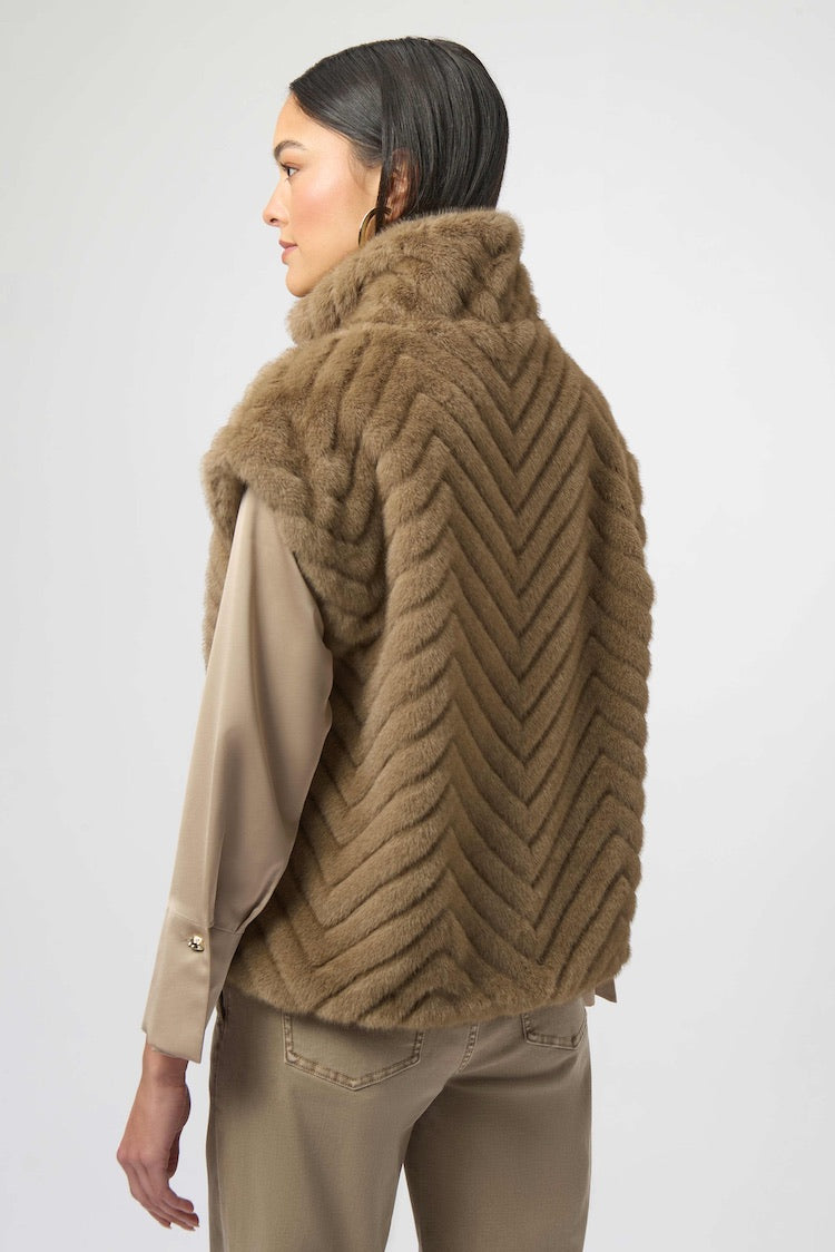 Faux Fur Jacket With Zipper