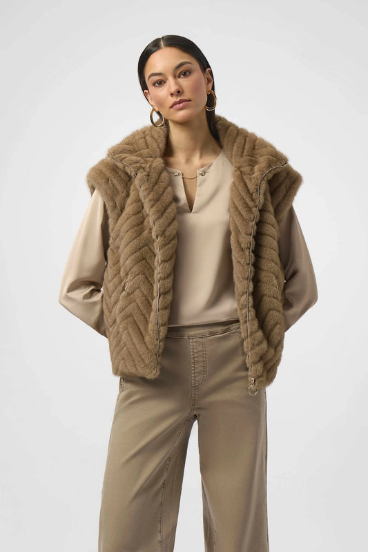 Faux Fur Jacket With Zipper