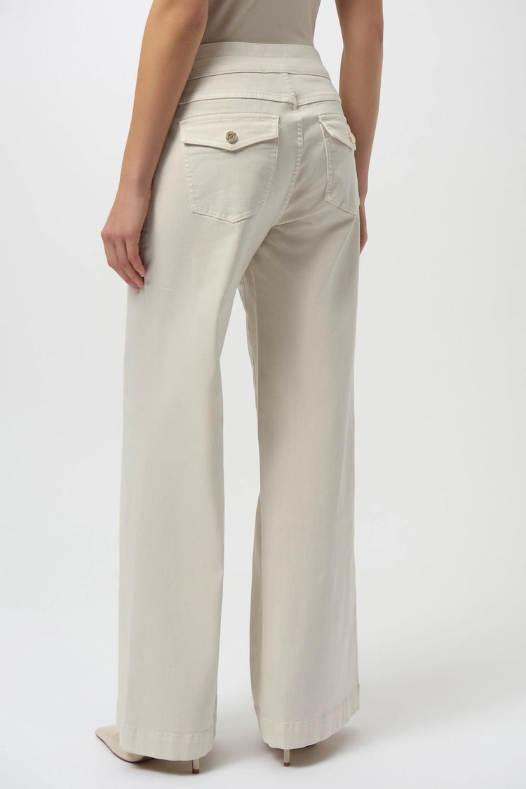 Wide-leg Mid-rise Trousers