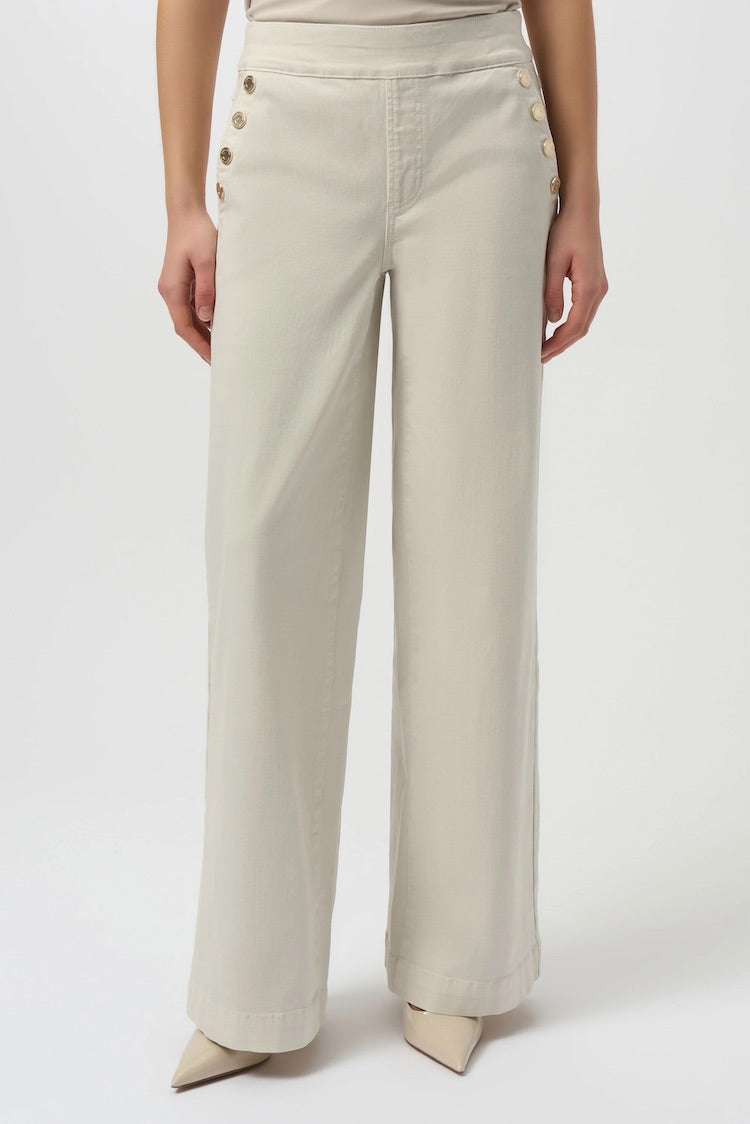 Wide-leg Mid-rise Trousers