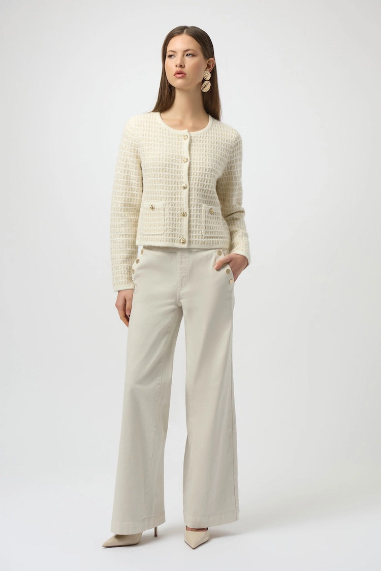 Wide-leg Mid-rise Trousers