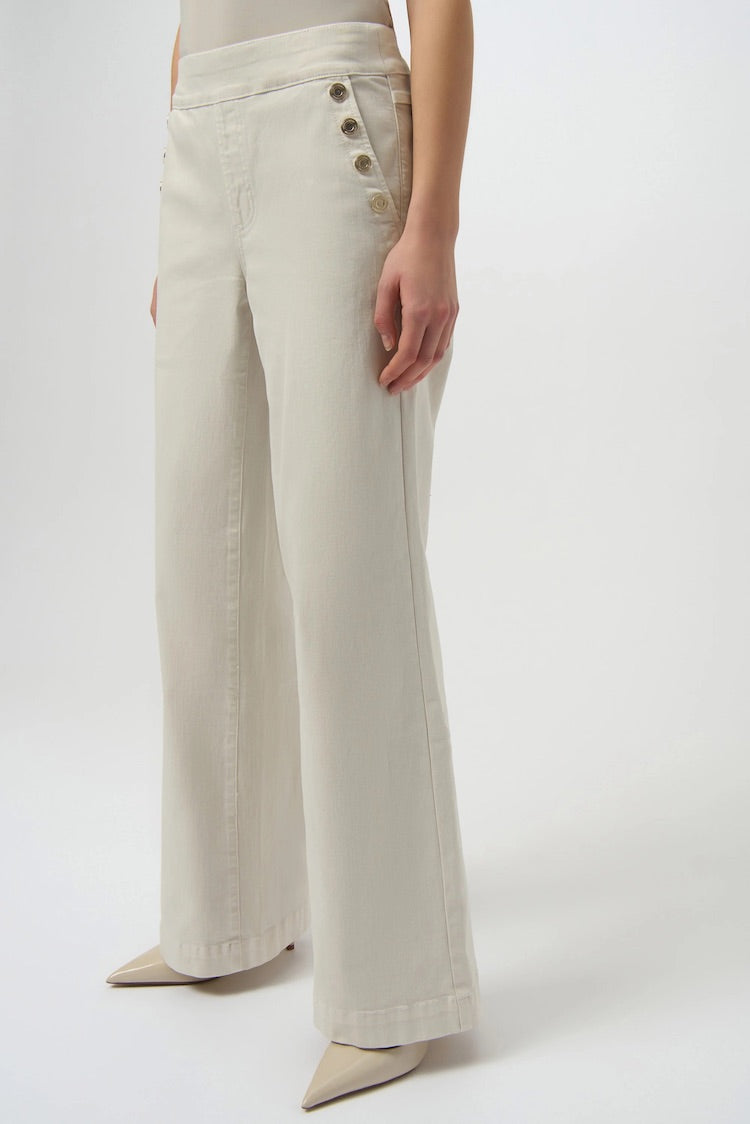 Wide-leg Mid-rise Trousers