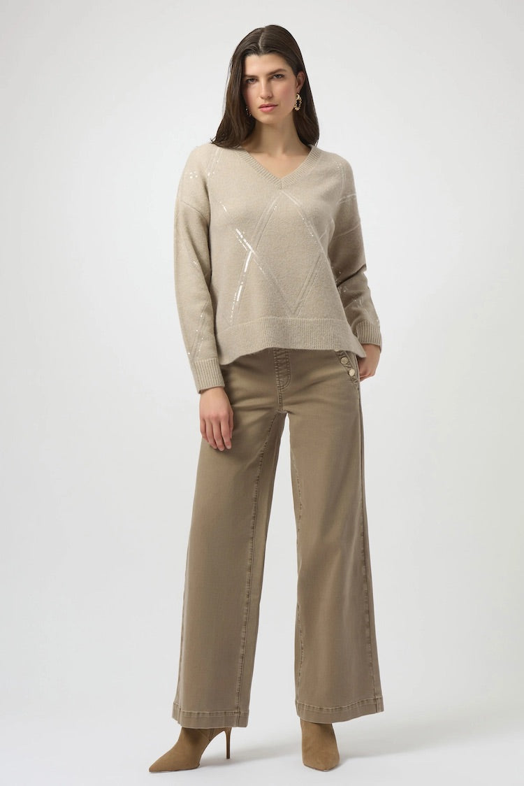 Wide-leg Mid-rise Trousers