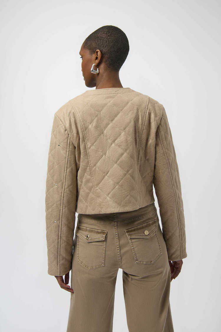 Cropped Quilted Casual Jacket