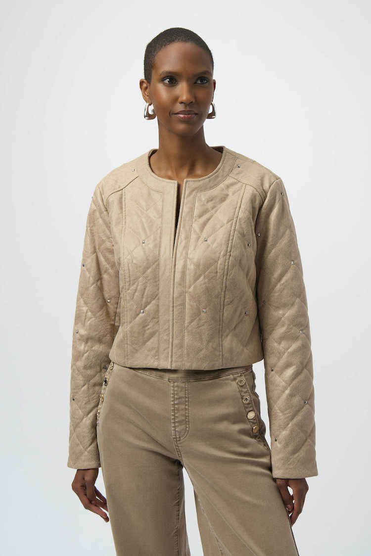 Cropped Quilted Casual Jacket