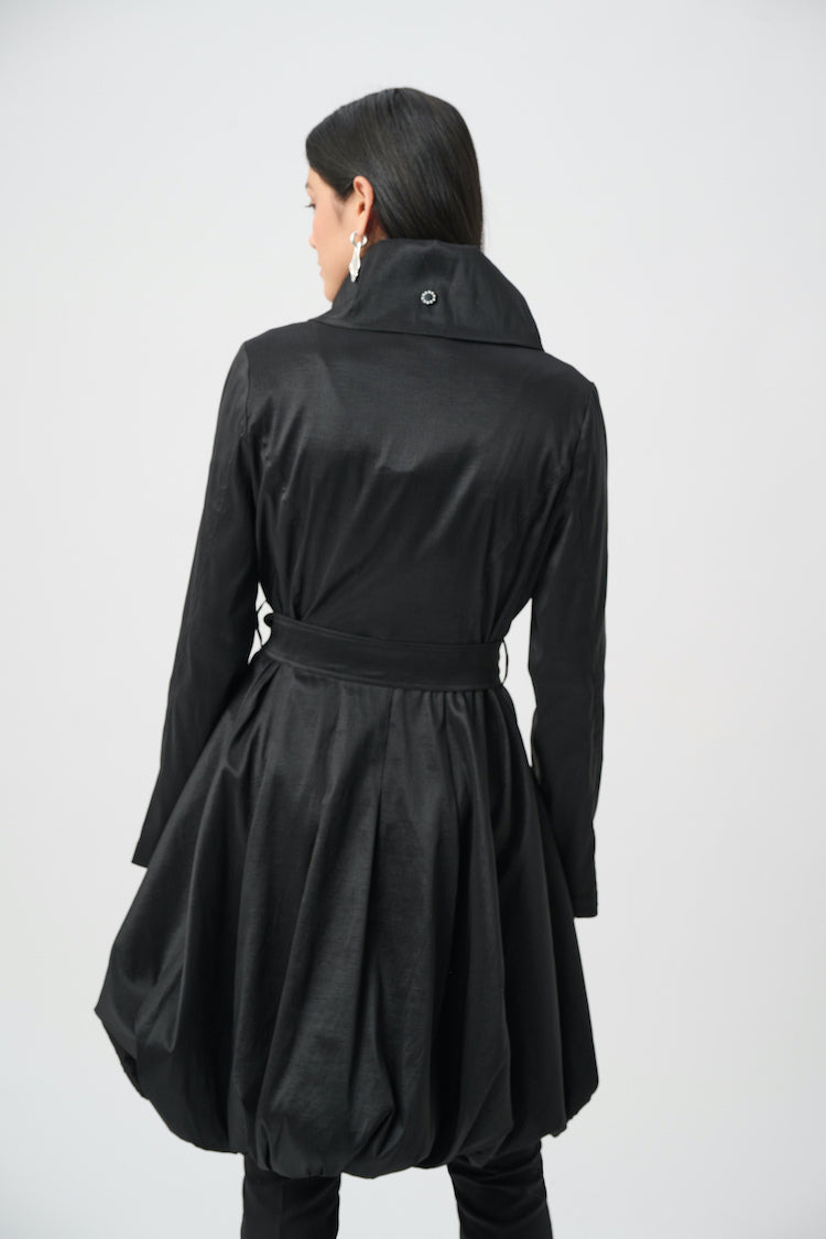 Joseph Ribkoff Taffeta Belted Fit and Flare Coat
