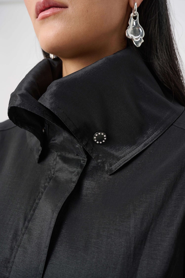 Joseph Ribkoff Taffeta Belted Fit and Flare Coat