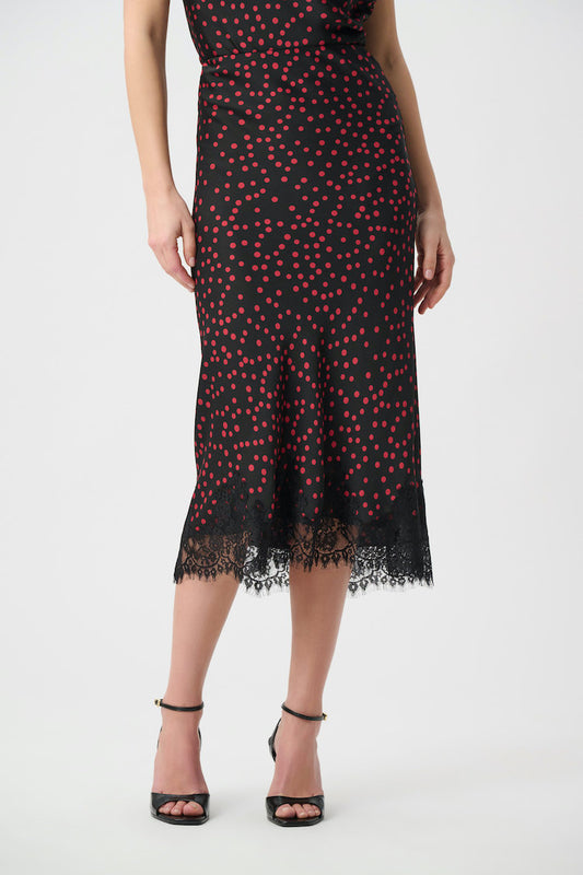 Joseph Ribkoff Polka Dot Midi Skirt