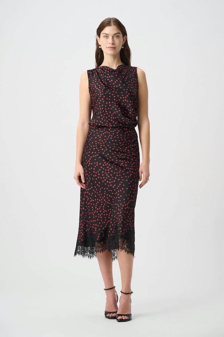 Joseph Ribkoff Polka Dot Midi Skirt