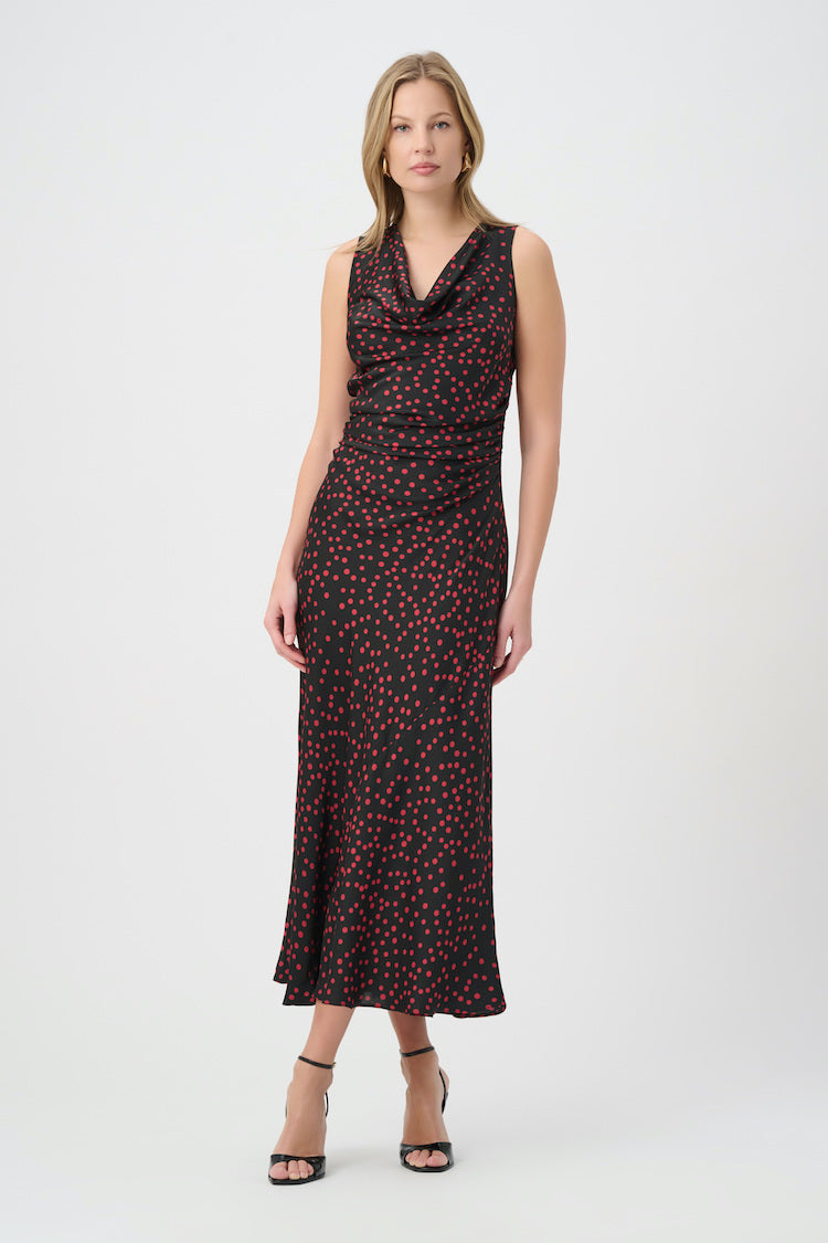 Joseph RIbkoff Polka Dot Satin Dress