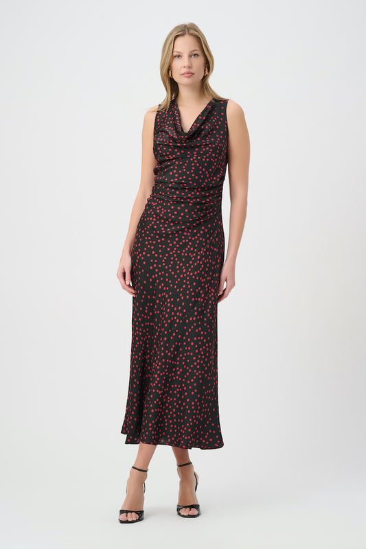 Joseph RIbkoff Polka Dot Satin Dress