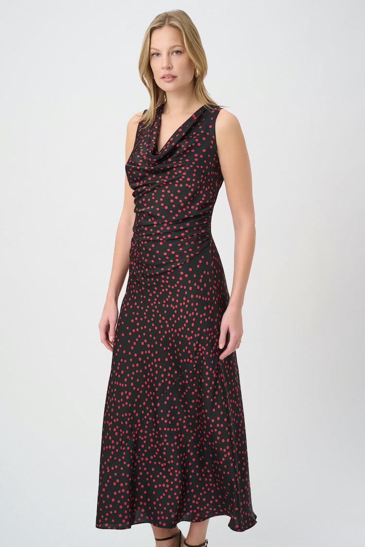 Joseph RIbkoff Polka Dot Satin Dress
