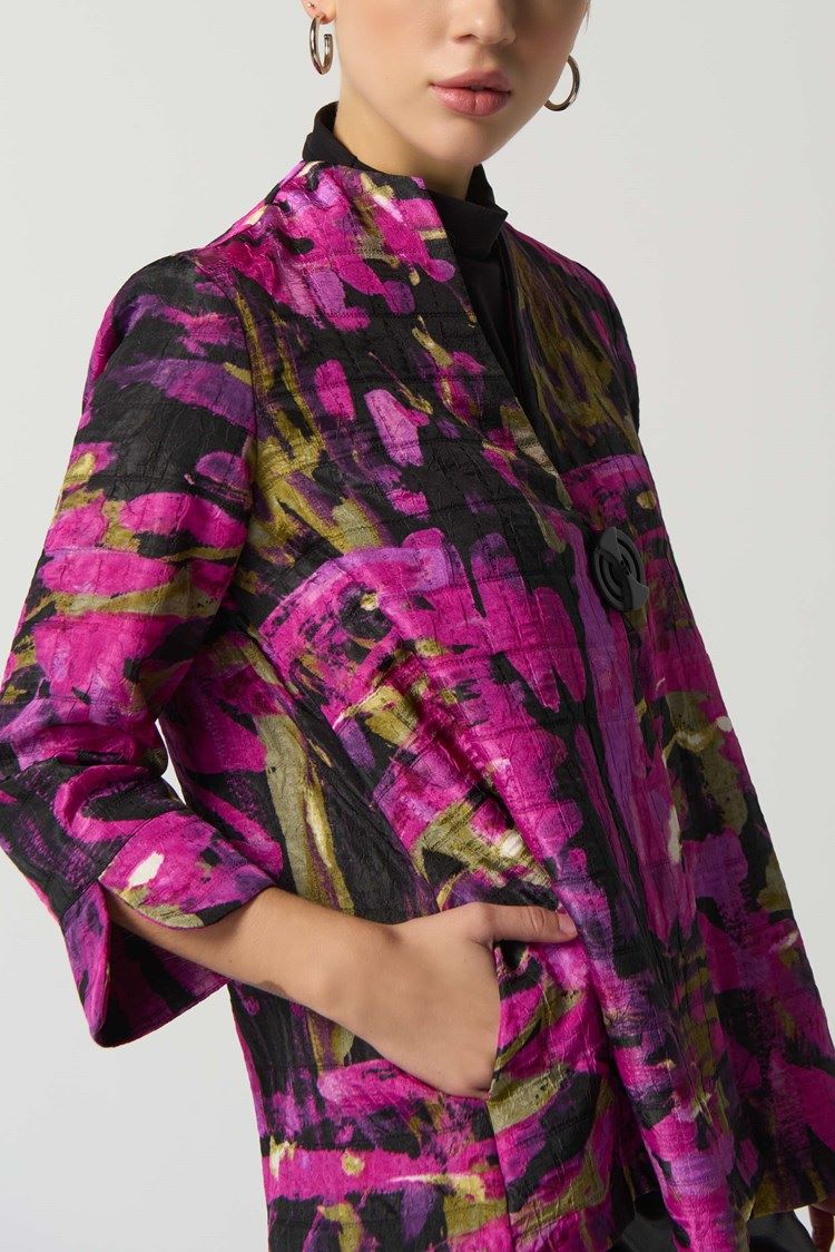 Joseph Ribkoff Style: 233192  pink abstract jacket