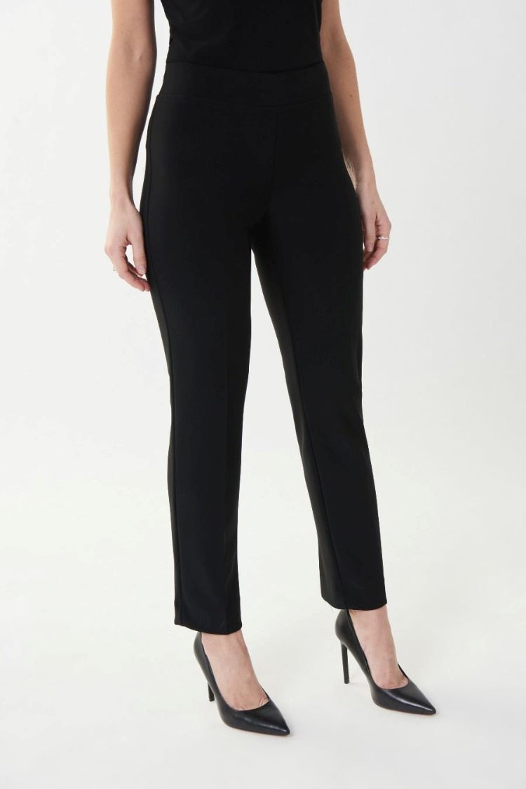 Joseph Ribkoff Style: 143105 Amelia straight cut dress pants black front view