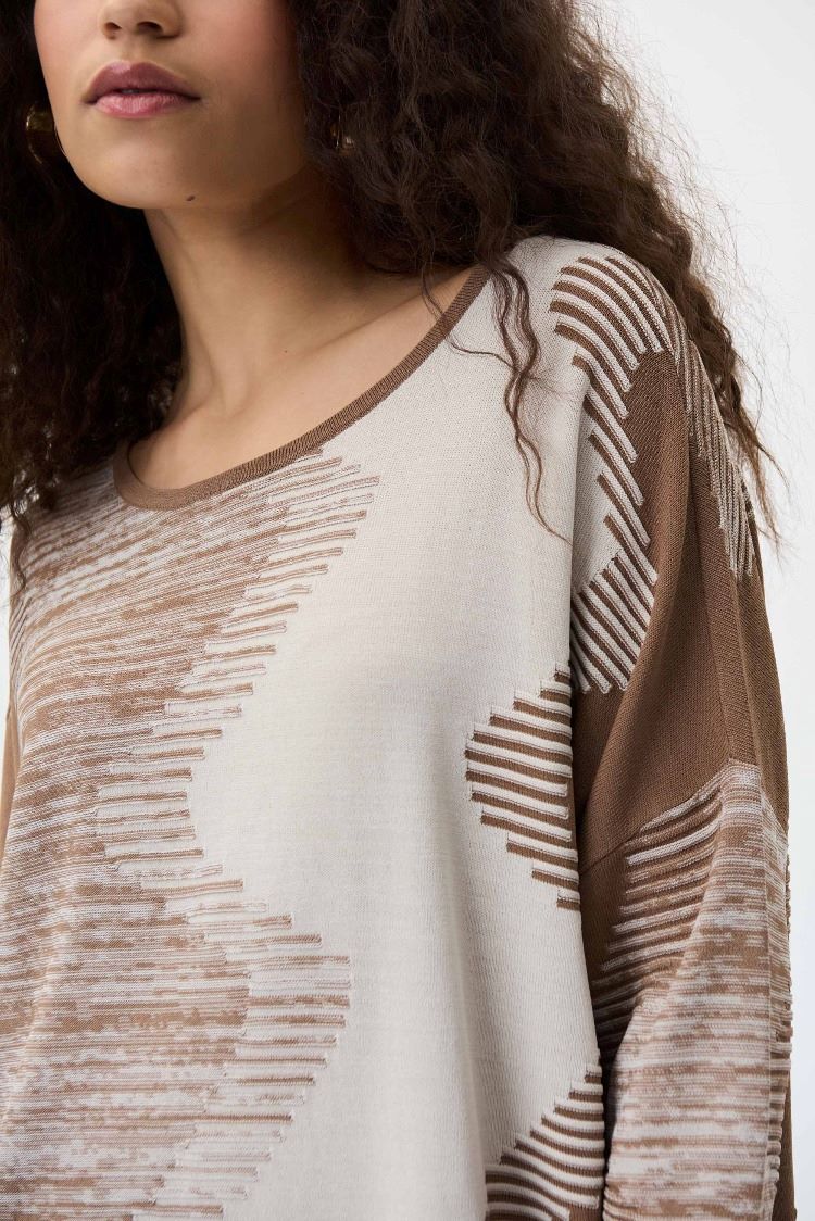 Joseph Ribkoff Style: 231940 abstract wave pullover close up