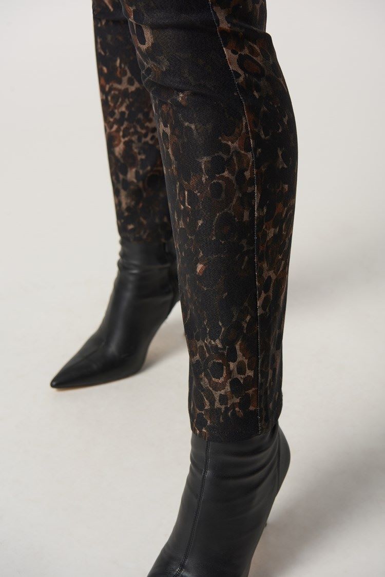 Joseph Ribkoff Style: 233915 animal print slim fit jeans close up of pattern