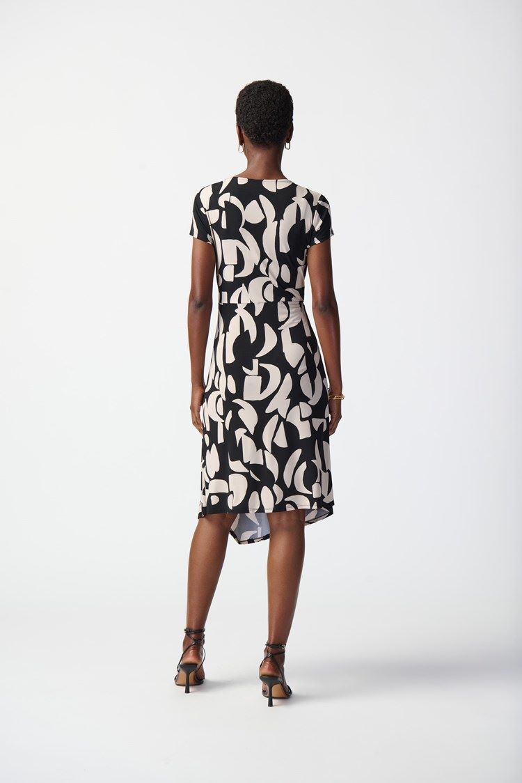 Joseph Ribkoff Style: 241029 abstract print dress back