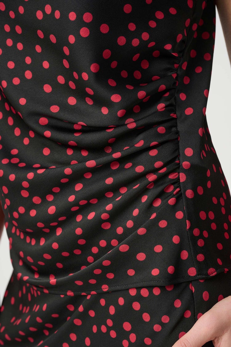 Joseph Ribkoff Satin Polka Dot Top