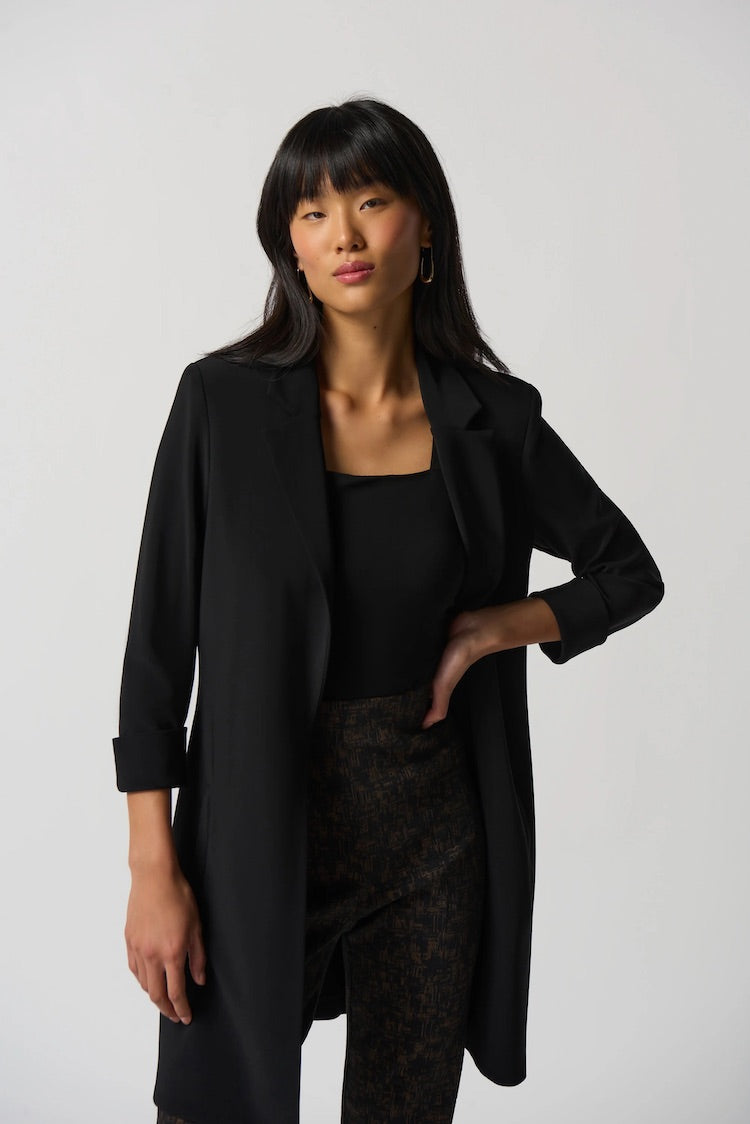 Open Front Hip-length Blazer