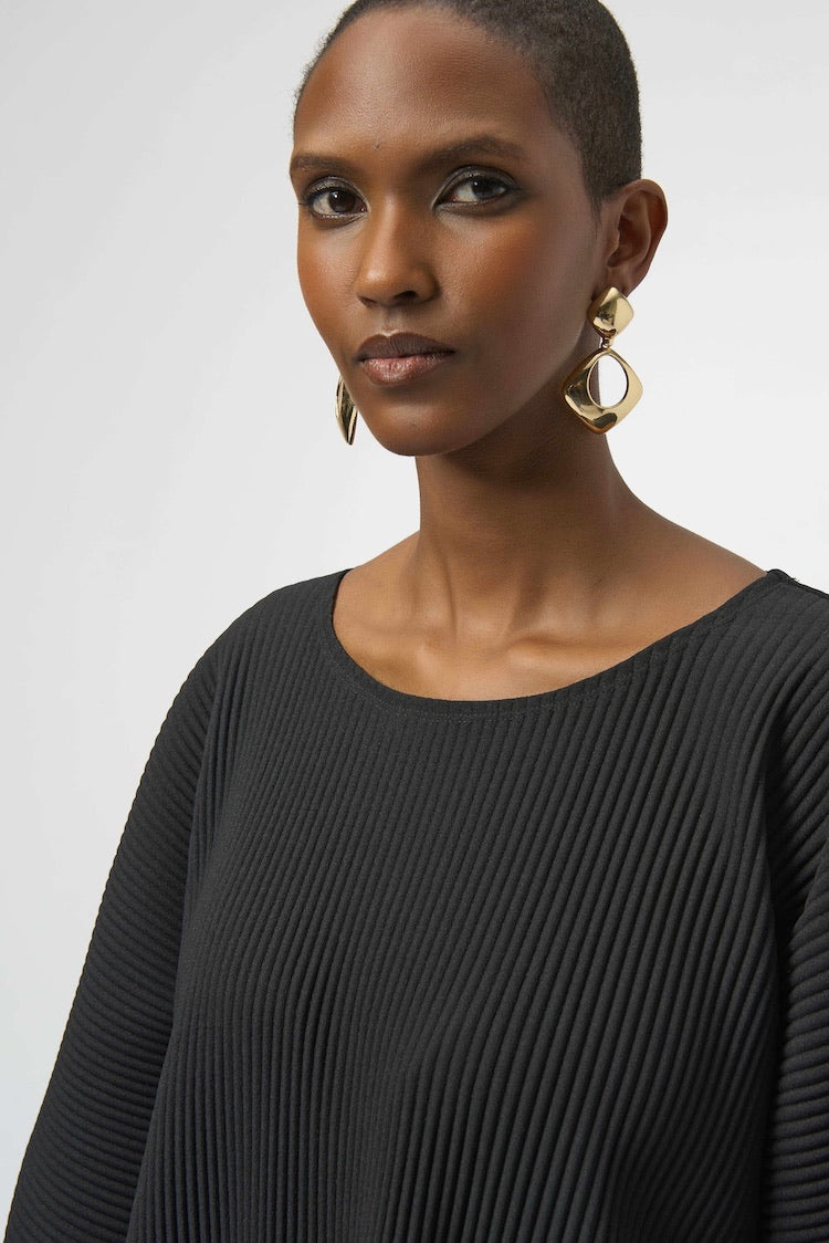 Pleated Scuba Crepe Boxy Top