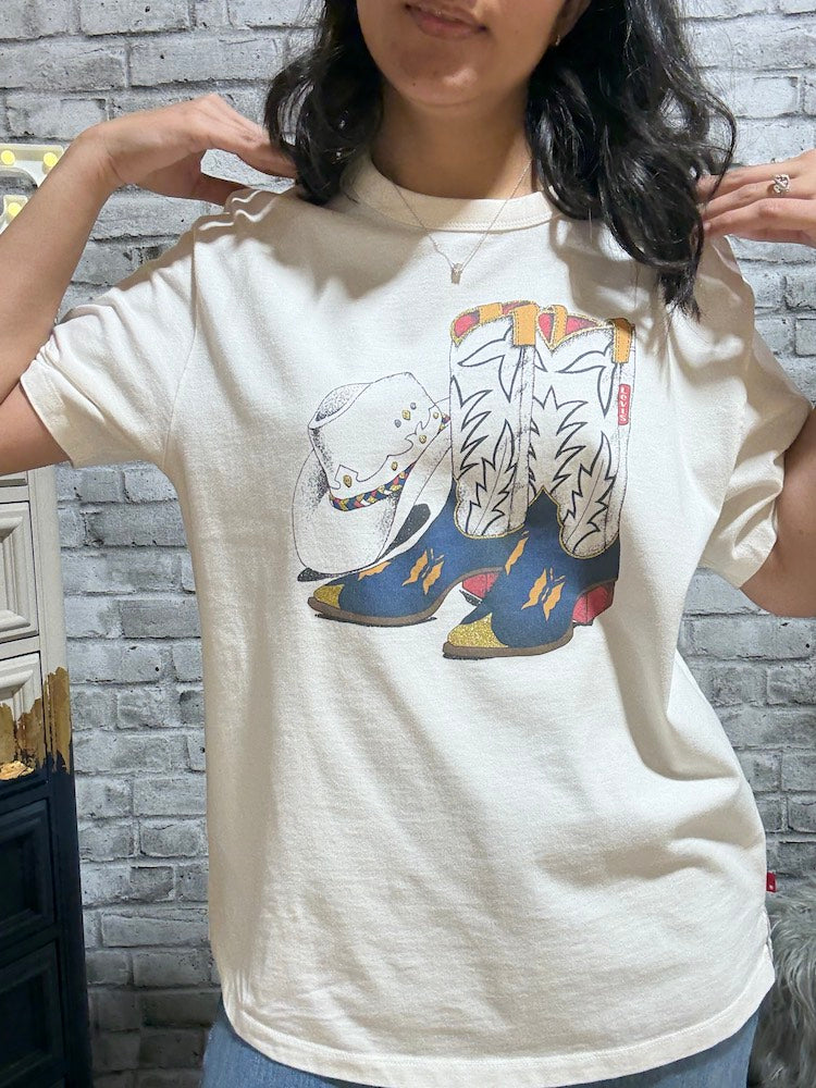 Cowboy Boot And Hat Graphic Tee