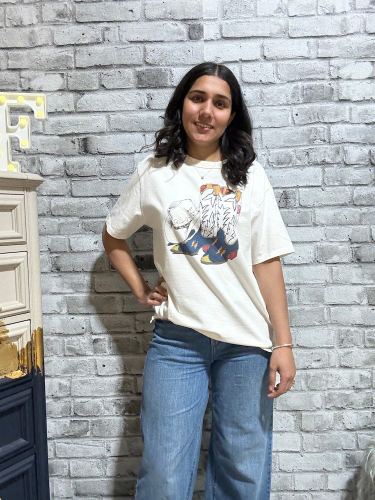 Cowboy Boot And Hat Graphic Tee