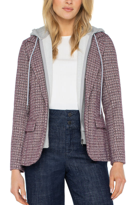 Boyfriend Blazer With Removable Hood