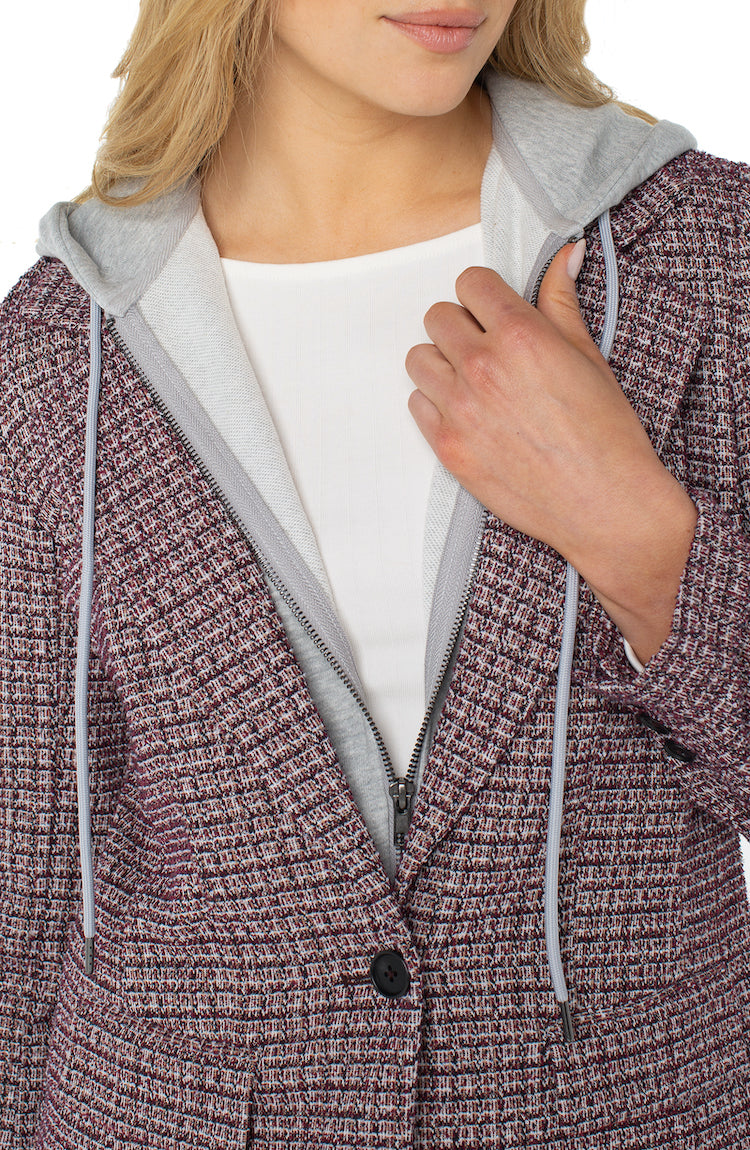 Boyfriend Blazer With Removable Hood