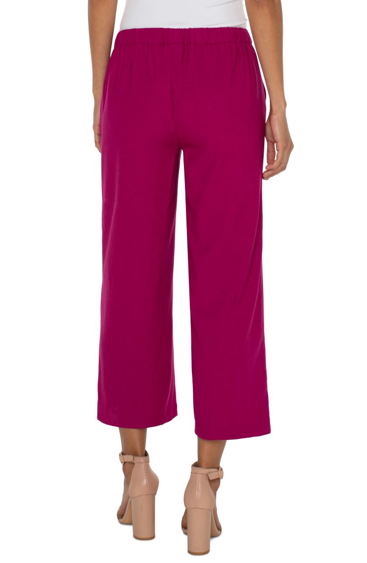Pull On Wide Leg Cropped Trouser