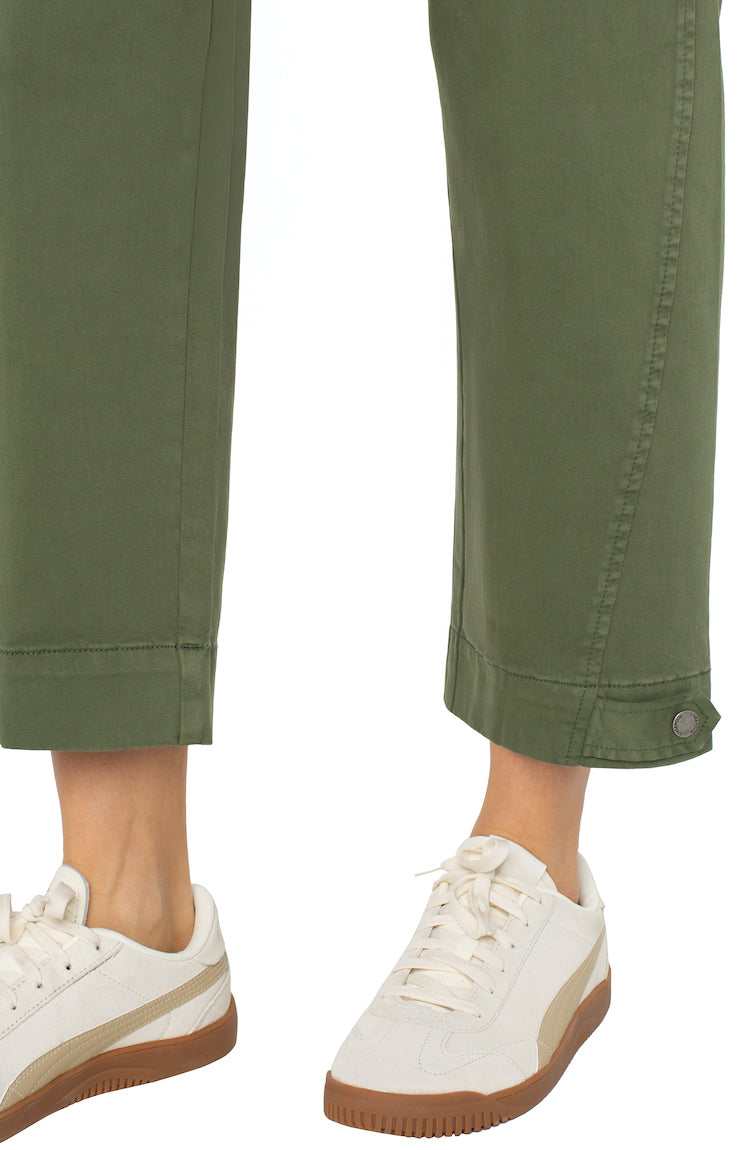 Utility Cropped Pants With Tab Hem