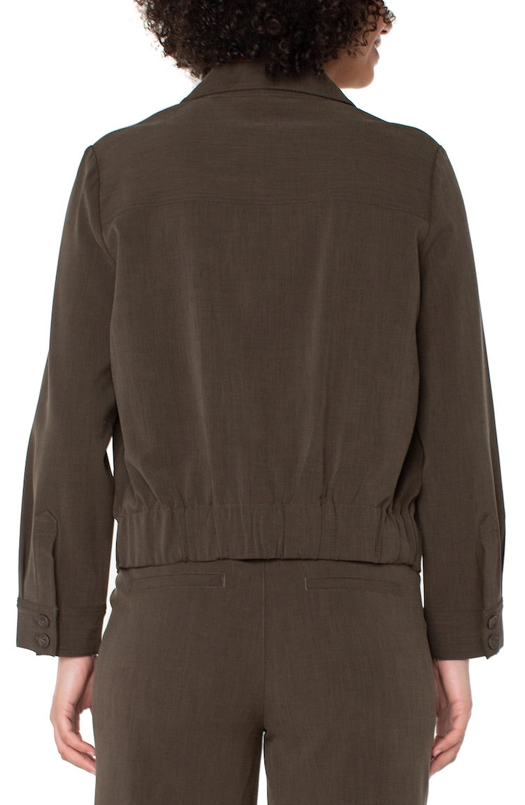 Popover Shirt With Elastic Waist