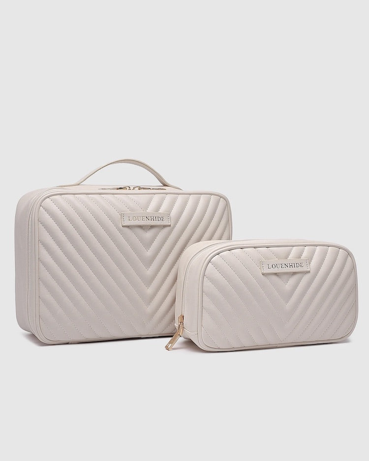 Maggie Lacey Quilted Cosmetic Bag Set