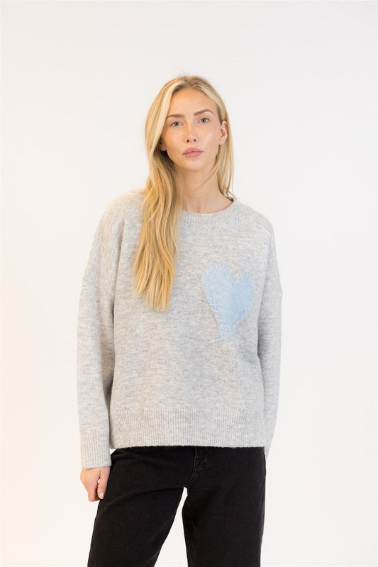 Heart Long Sleeve Sweater