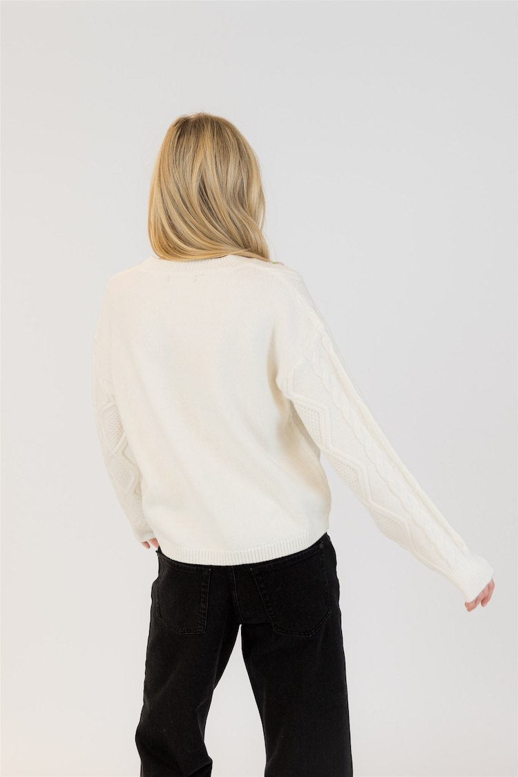 Margot Flower Detail Sweater