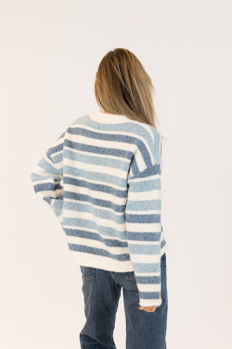 Lucky Stripe Long Sleeve Sweater