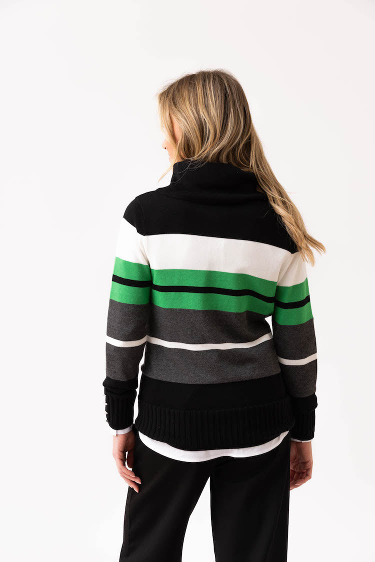 Stripe Turtle Neck Sweater