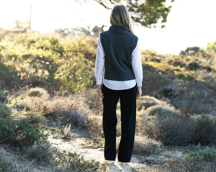 Cowl Neck Sweater Vest