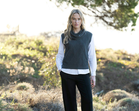 Cowl Neck Sweater Vest