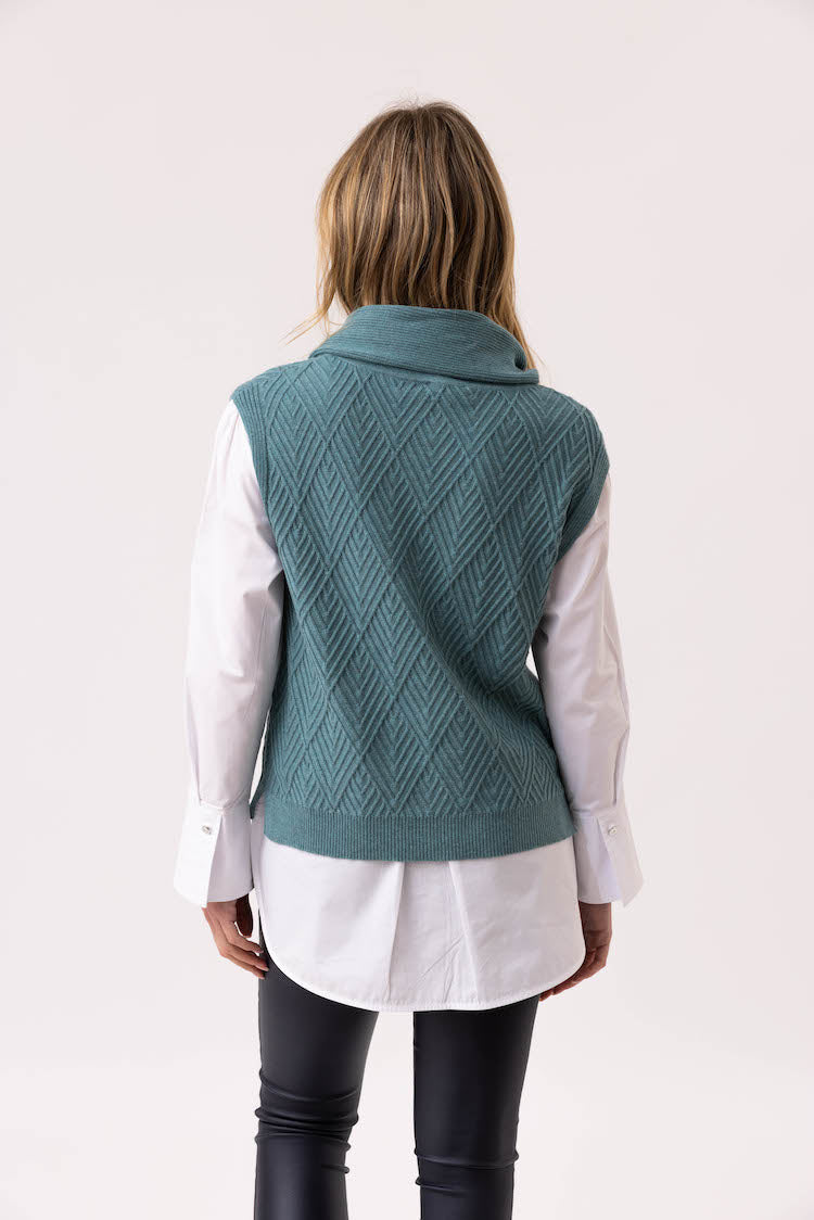 Cowl Neck Sweater Vest